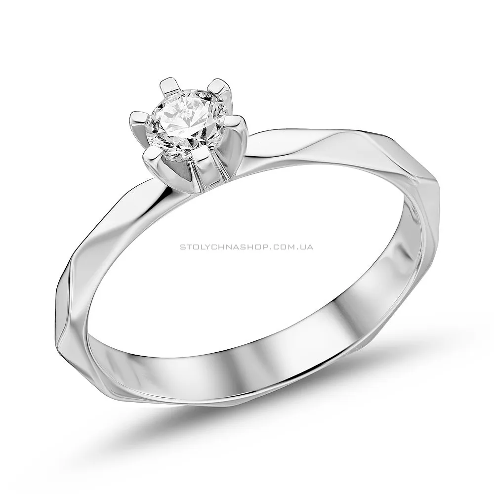 Золотое кольцо для помолвки с бриллиантом (арт. 1108238202)