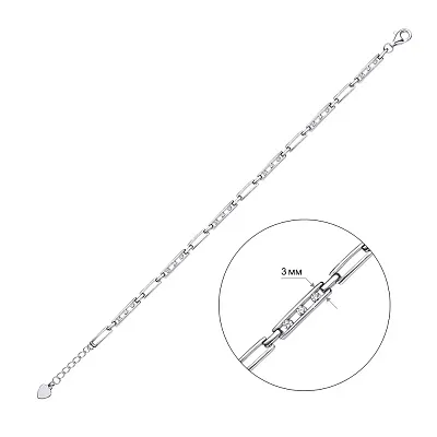Серебряный женский браслет с фианитами  (арт. 7509/1669)