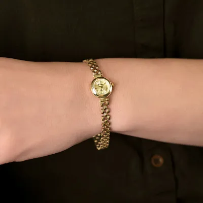 Тонкие женские часы из желтого золота (арт. 260217ж)