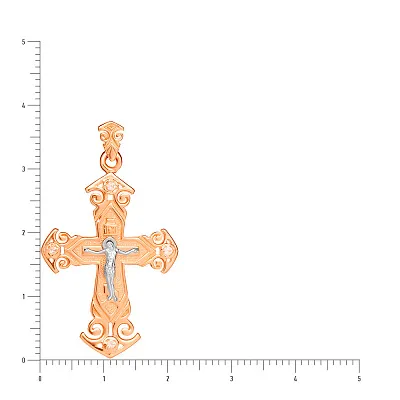 Золотий натільний хрестик з розп'яттям (арт. 501583)