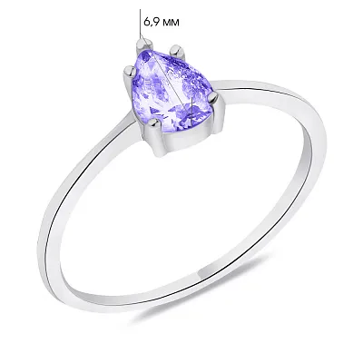 Серебряное кольцо с фиолетовым альпинитом (арт. 7501/5973аф)