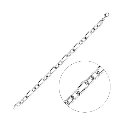 Срібний ланцюговий браслет без каміння  (арт. 7509/3150)