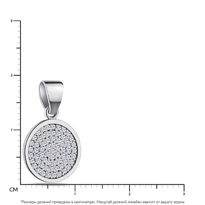 Срібний підвіс з розсипом фіанітів  (арт. 7503/3633)