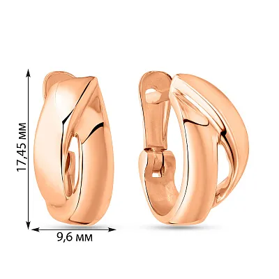 Золоті сережки без каменів (арт. 107178)
