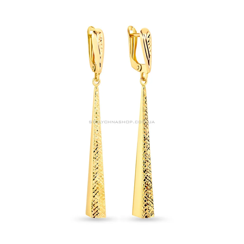 Золоті сережки з підвісками (арт. 108089ж) - цена