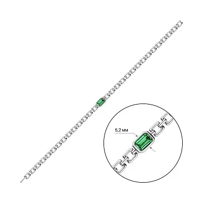 Серебряный браслет с альпинитом (арт. 7509/4200аз)