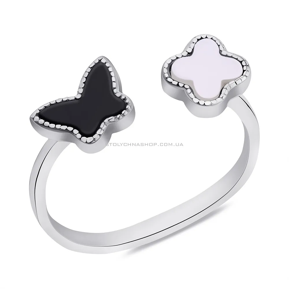 Безразмерное кольцо из серебра  (арт. 7501/КК2ПО/192-17,5) - цена