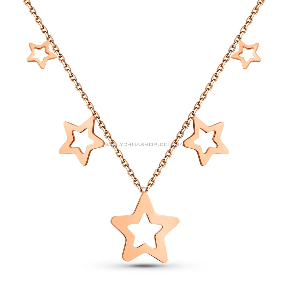 Золотое колье Звезды с подвесками (арт. 352568)