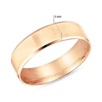 Обручальное кольцо Комфорт «Американка» из красного золота (арт. 239194)