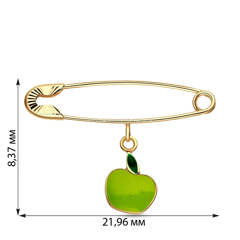 Золота шпилька з підвіскою "Яблуко" (арт. 280094ж)