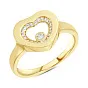Золотое кольцо «Сердце» с фианитами (арт. 154526ж)