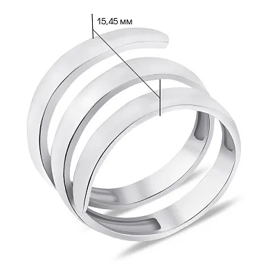 Серебряное кольцо &quot;Спираль&quot; (арт. 7501/371кп)