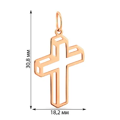 Золотий хрестик без камміня (арт. 424784)