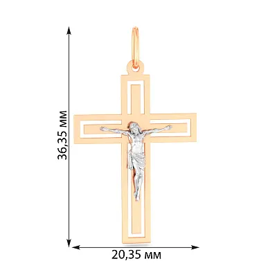Золотий натільний хрестик з розп'яттям (арт. 501735/30)