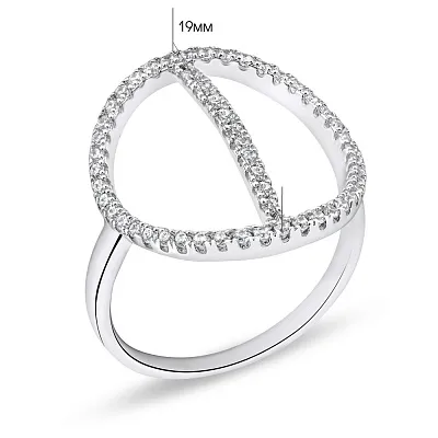 Серебряное кольцо с фианитами (арт. 05012350)