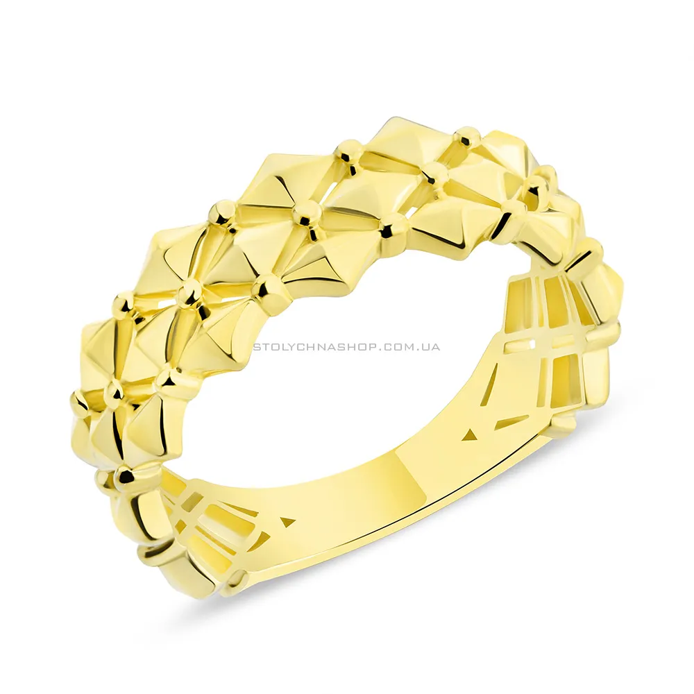 Серебряное кольцо с желтым родированием  (арт. 7501/5804ж) - цена