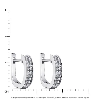 Сережки зі срібла з фіанітами (арт. 7502/2527)