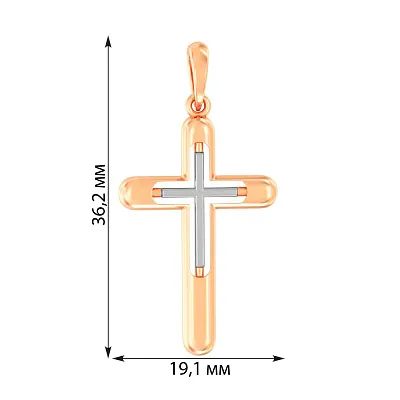 Золотий хрестик без каміння  (арт. 440743)
