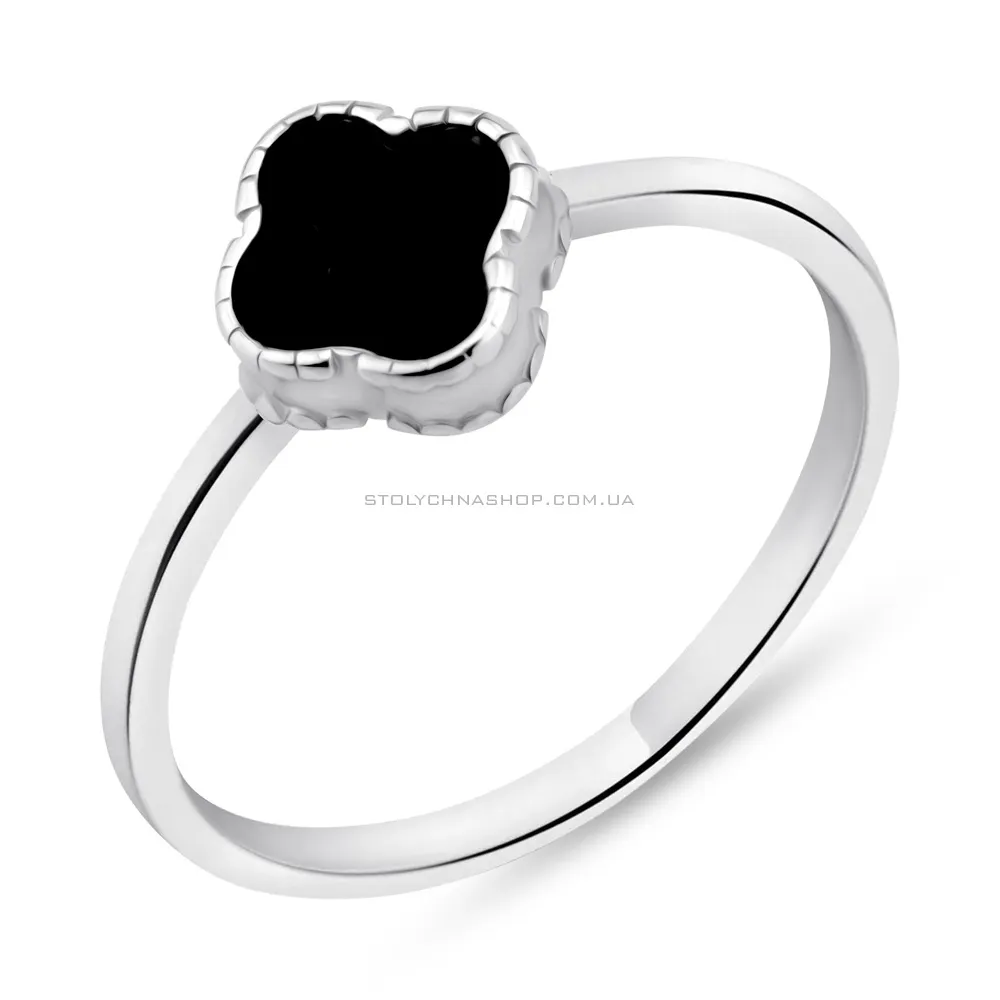 Серебряное кольцо с ониксом (арт. 7501/610/6окп) - цена