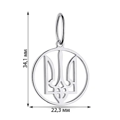 Підвіс зі срібла "Герб України"  (арт. 7503/449пп)