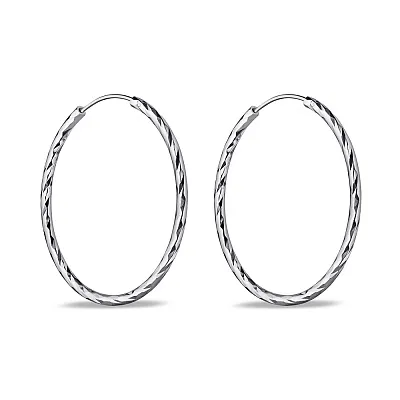 Серебряные серьги-кольца (арт. 7502/9821/35)