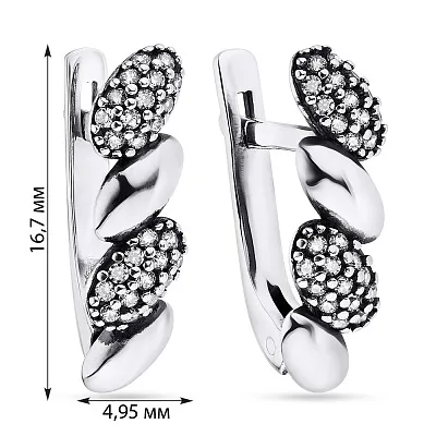 Срібні сережки з фіанітами (арт. 7902/1113014)