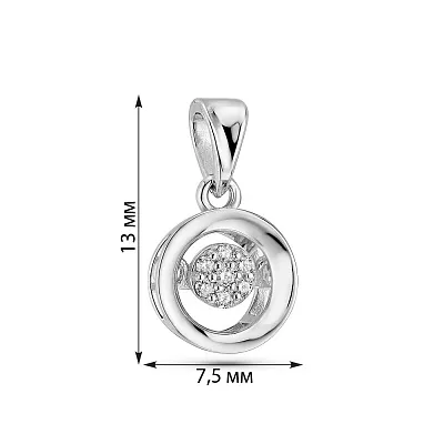 Підвіска з білого золота з діамантами  (арт. 3110457202)