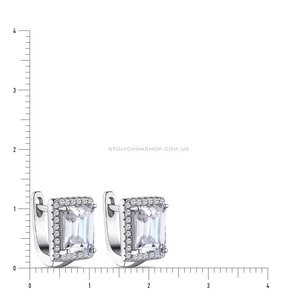 Сережки зі срібла з фіанітами (арт. 7502/4112)