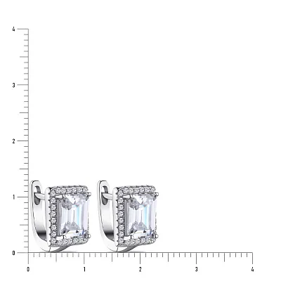 Сережки из серебра с фианитами (арт. 7502/4112)