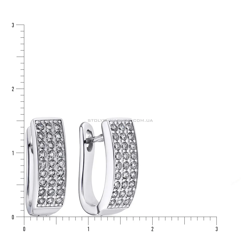 Срібні сережки з фіанітами (арт. 7502/3223)