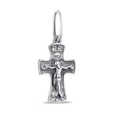 Православний хрестик зі срібла з розп'яттям (арт. 7904/218пю)