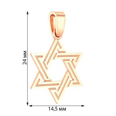 Золотая подвеска «Звезда Давида» (арт. 440243)
