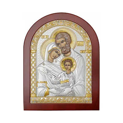 Срібна ікона "Святе Сімейство" (140х105 мм) (арт. A-3/005G/K)