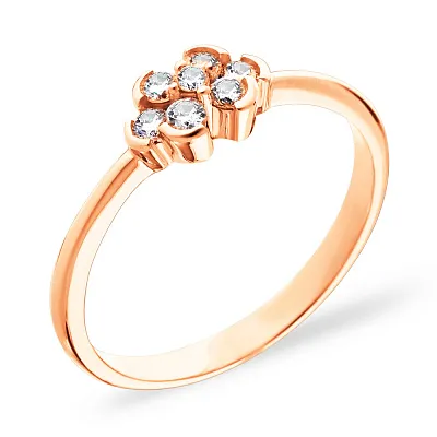 Золотое кольцо с бриллиантами (арт. К341039020)