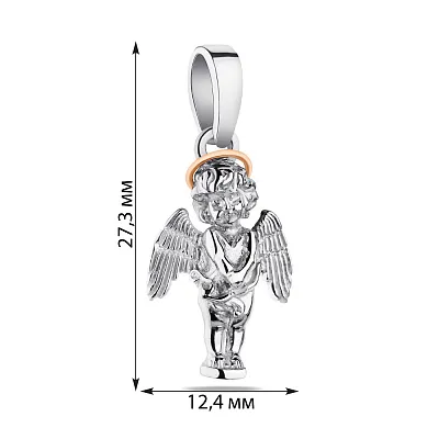 Срібний підвіс "Янгол" з золотою накладкою (арт. 7203/879/1п)