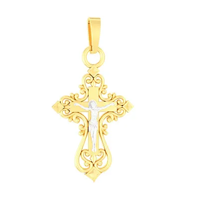 Натільний хрестик з жовтого золота (арт. 501353ж)