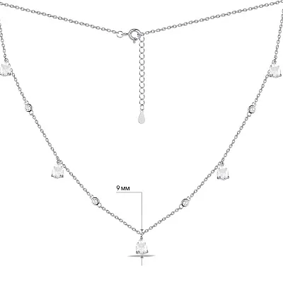 Срібне кольє з фіанітами (арт. 7507/1712)