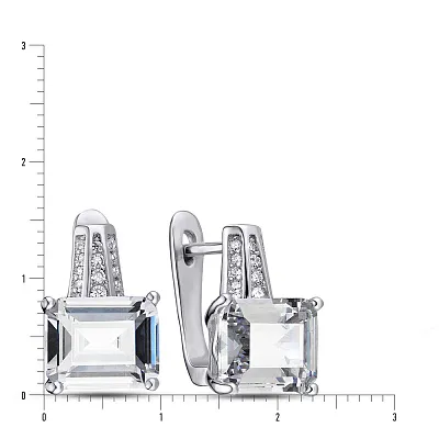 Срібні сережки з фіанітами (арт. 7502/2963)