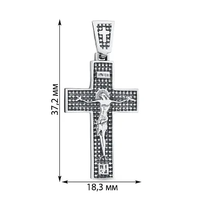 Масивний срібний хрестик з розп'яттям (арт. 7904/7044.10)