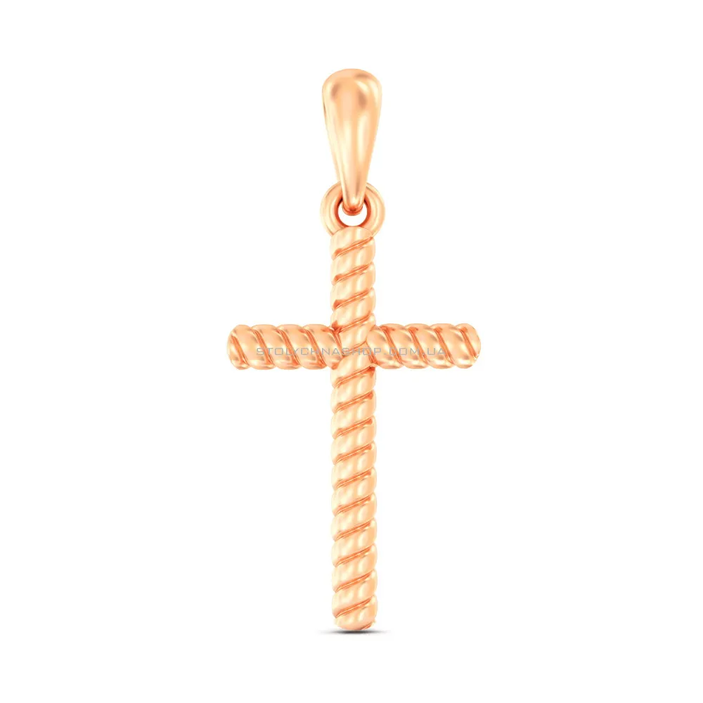 Золотой крестик без камней (арт. 440924)