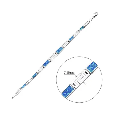 Браслет серебряный с опалом  (арт. 7509/1673Пос)