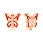 Дитячі золоті сережки «Метелики» з емаллю (арт. 110502к)