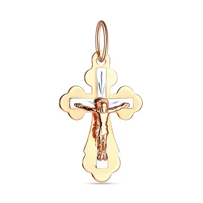 Нательный крестик с распятием из золота (арт. 523300)