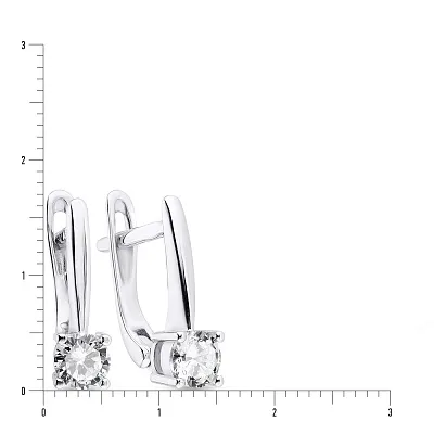 Срібні сережки з фіанітами (арт. 7502/3597)