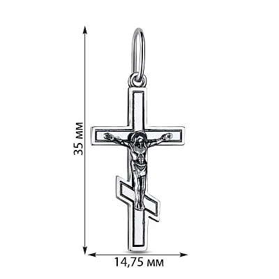 Серебряный крестик с распятием (арт. 7904/35504-ч)