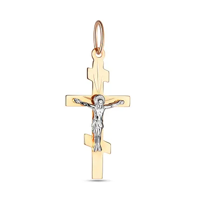 Крестик с распятием из красного золота (арт. 515100)