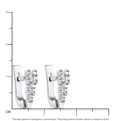 Срібні сережки з фіанітами (арт. 7502/А112сю)