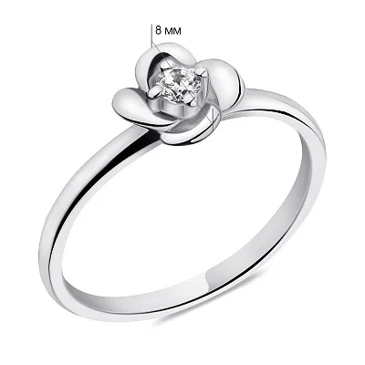 Серебряное кольцо Цветок (арт. 7501/3949)