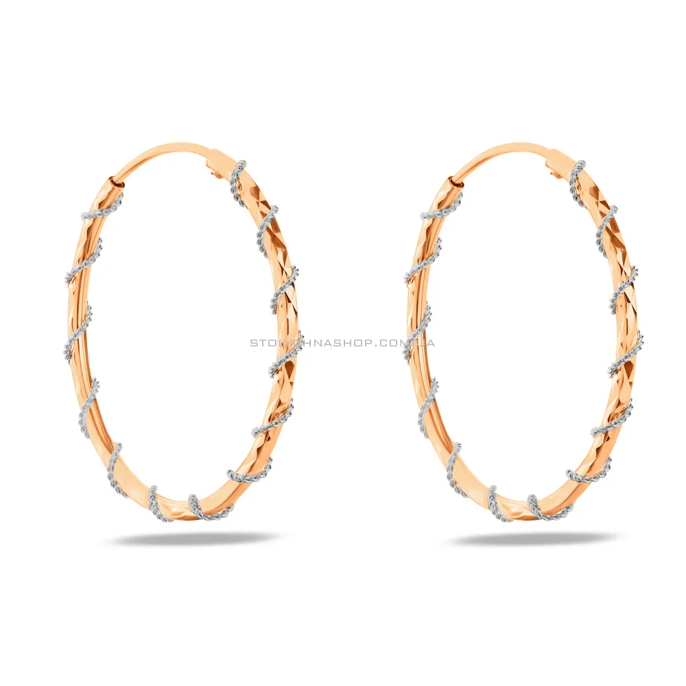 Золотые сережки-кольца  (арт. 101450/30кб)