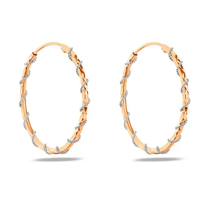 Золотые сережки-кольца  (арт. 101450/30кб)